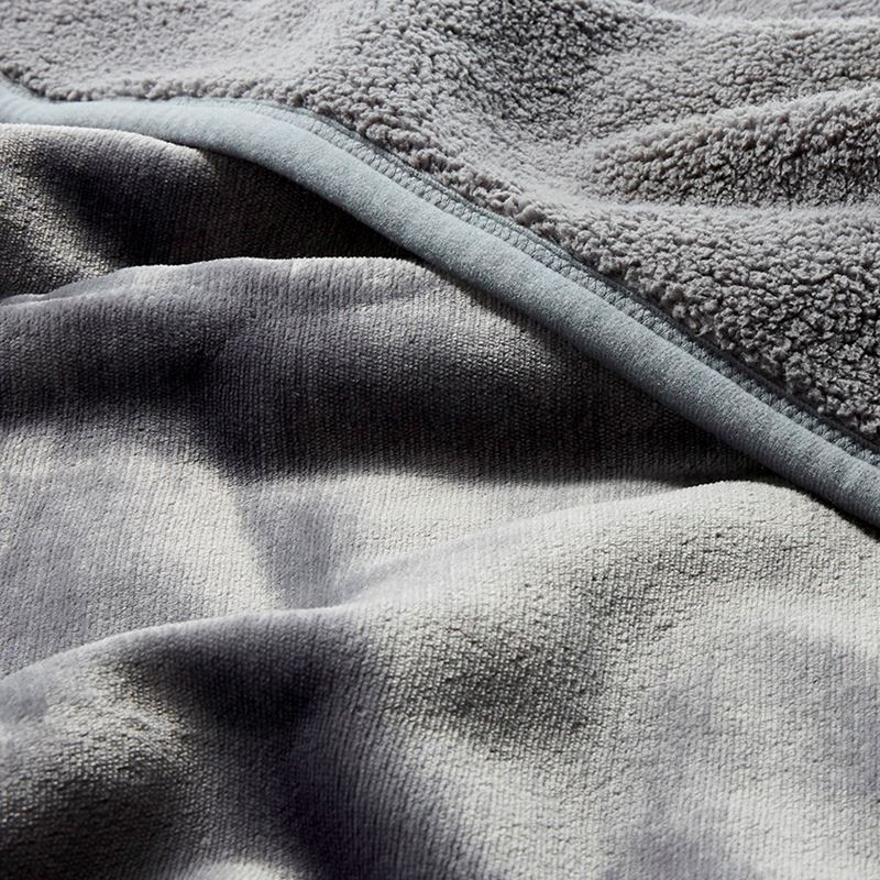 Sherpa Storm Grey Blanket | Adairs