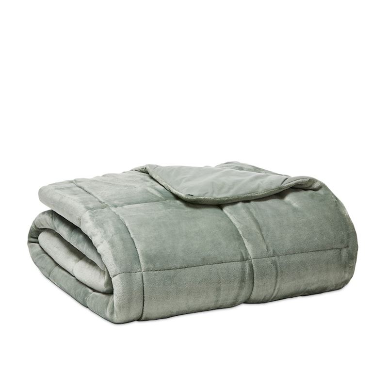 Plush Sage Quilted Blanket