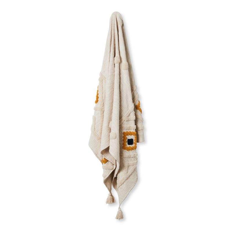 Mexica Mustard & Natural Throw