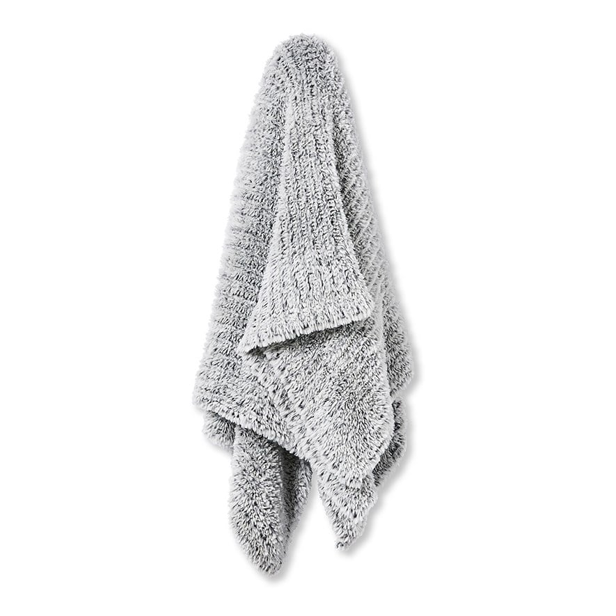 Munich Grey Feather Yarn Throw Adairs