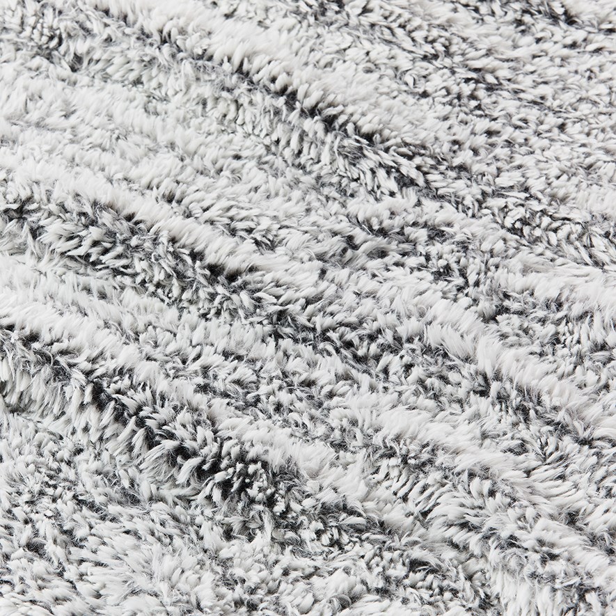 Munich Grey Feather Yarn Throw Adairs