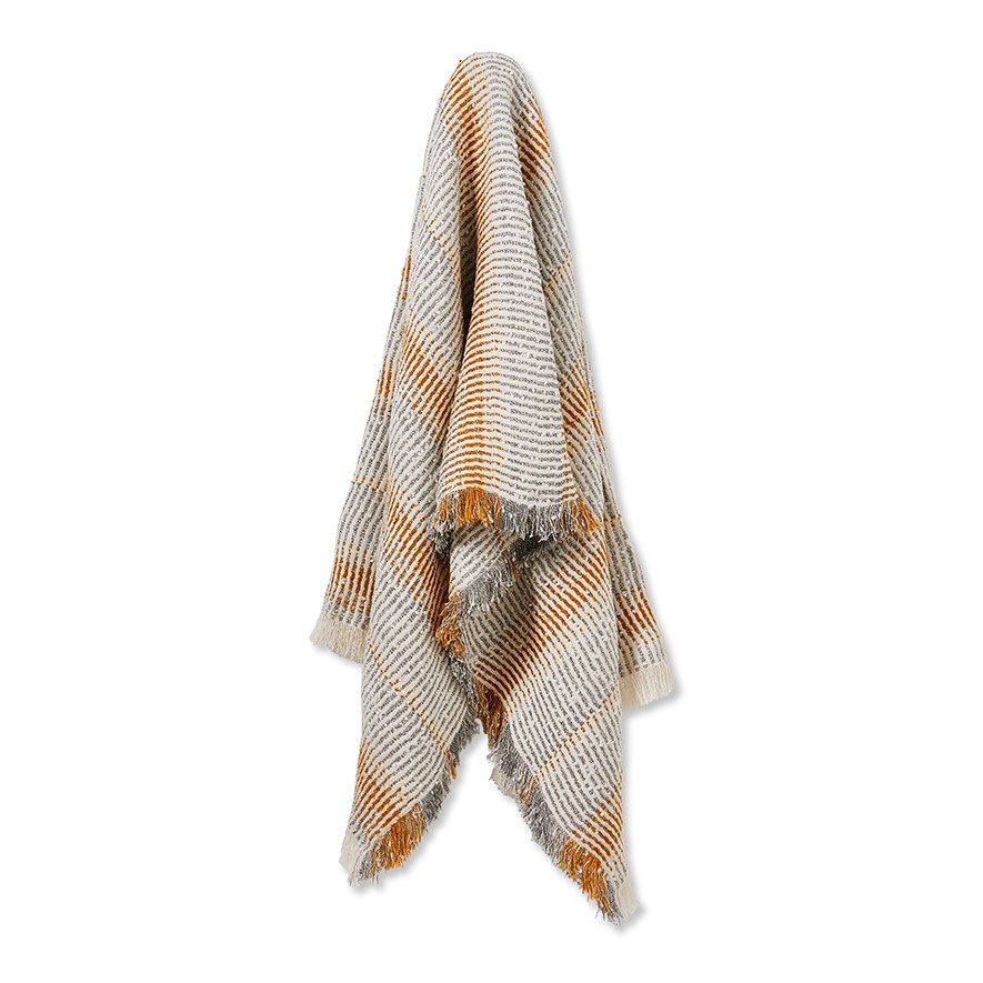 Mirabel Natural & Mustard Throw Adairs