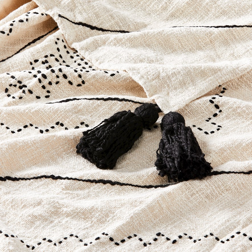 Zuma Natural & Black Throw Adairs