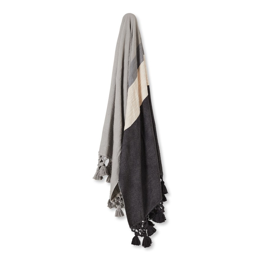 Nora Grey & Charcoal Throw Adairs