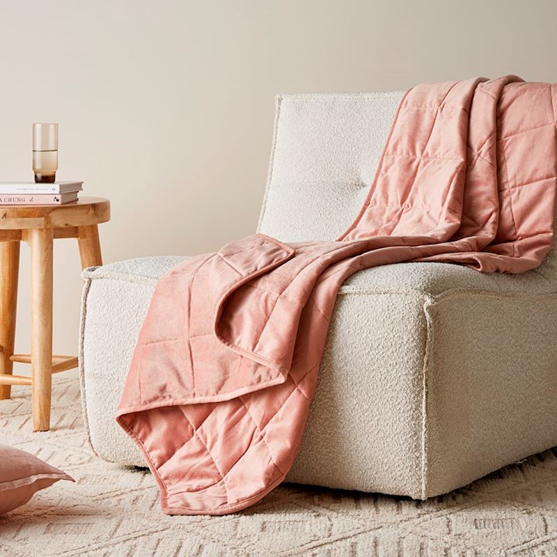 Weighted Dusty Pink Throw - 4kg