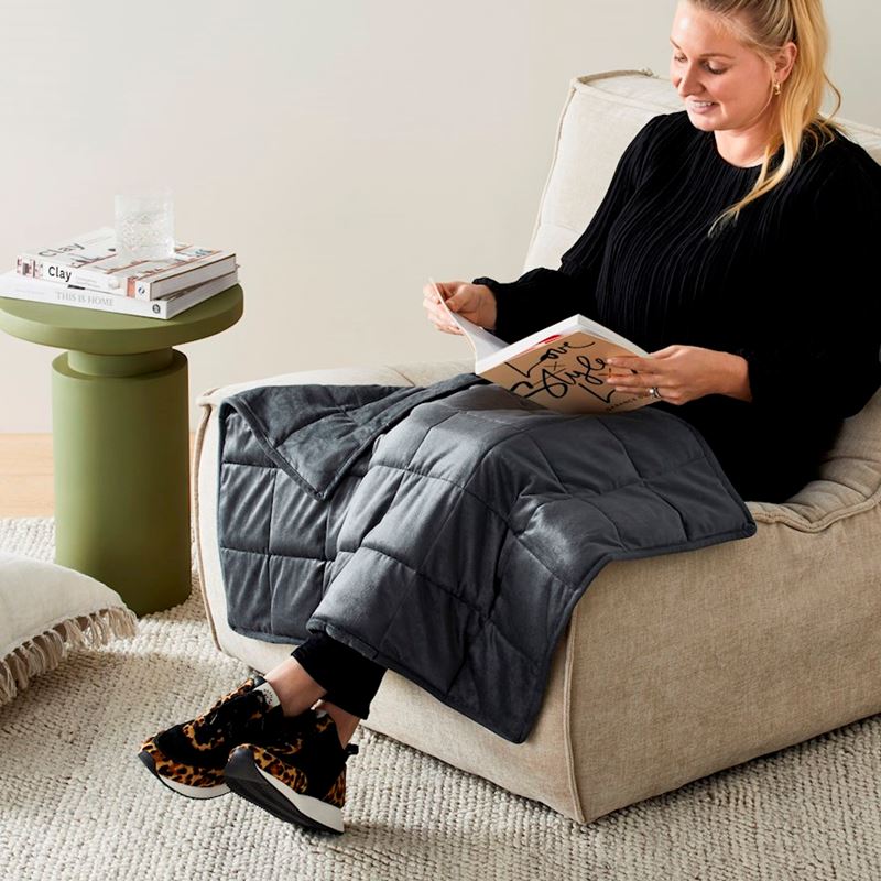 Weighted Charcoal Lap Throw - 2kg