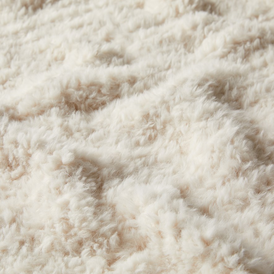 Munich Winter White Feather Yarn Throw Adairs