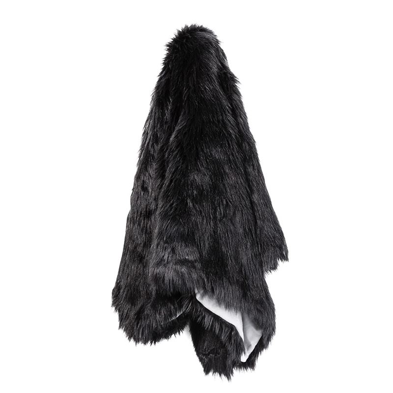 Alpine Black Fur Throw