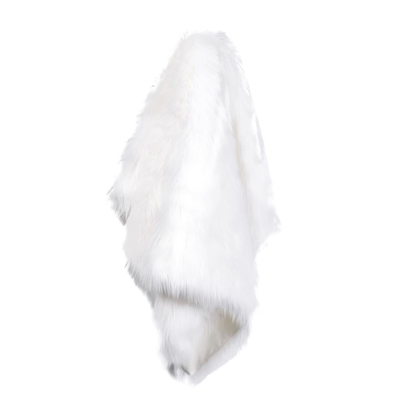 Alpine Bright White Fur Throw