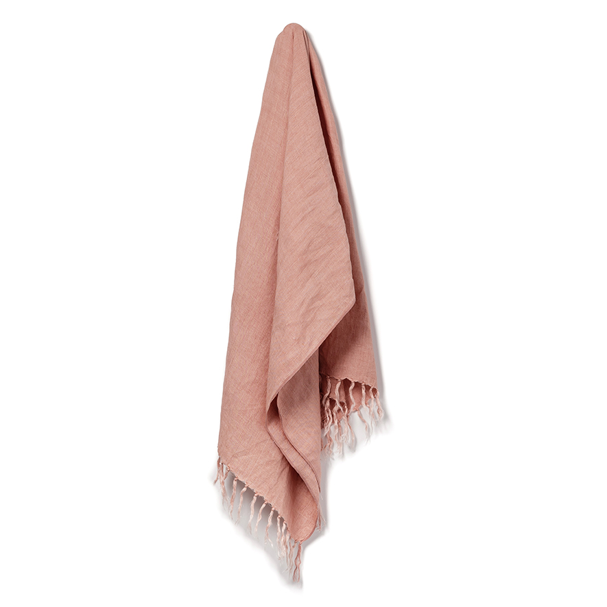 Malmo Blush Linen Throw Adairs