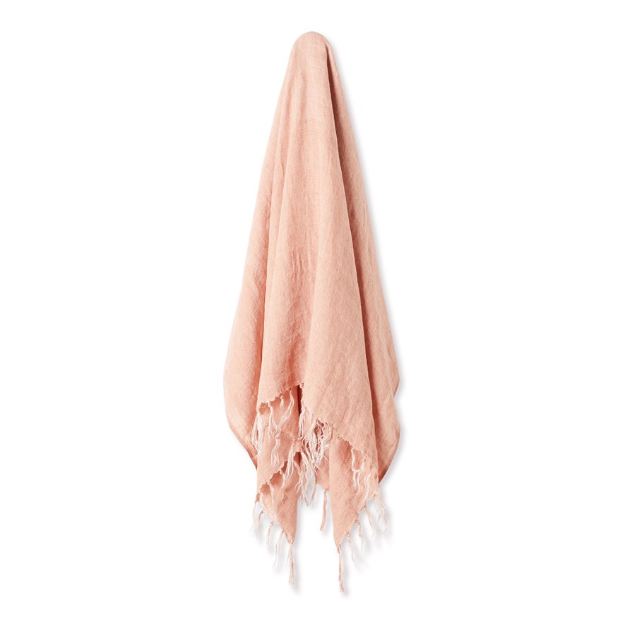 Malmo Sand Linen Throw Adairs