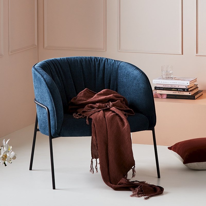 Malmo Mahogany Linen Throw