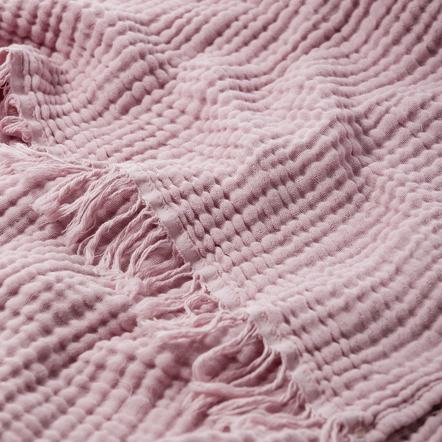 Adana Blush Bed Throw Adairs