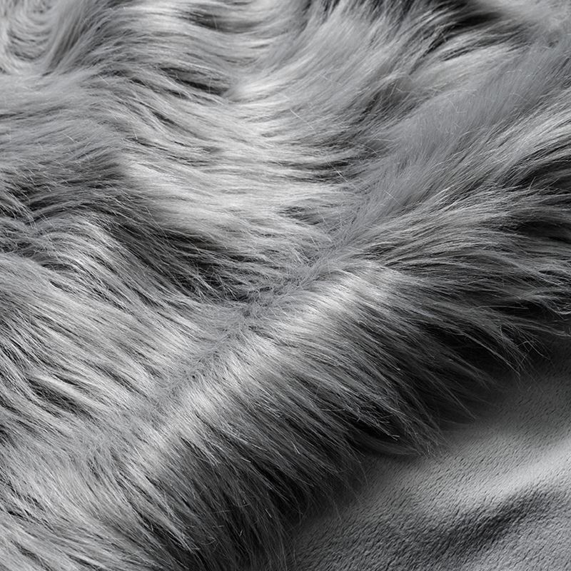 Alpine Mid Grey Fur Throw