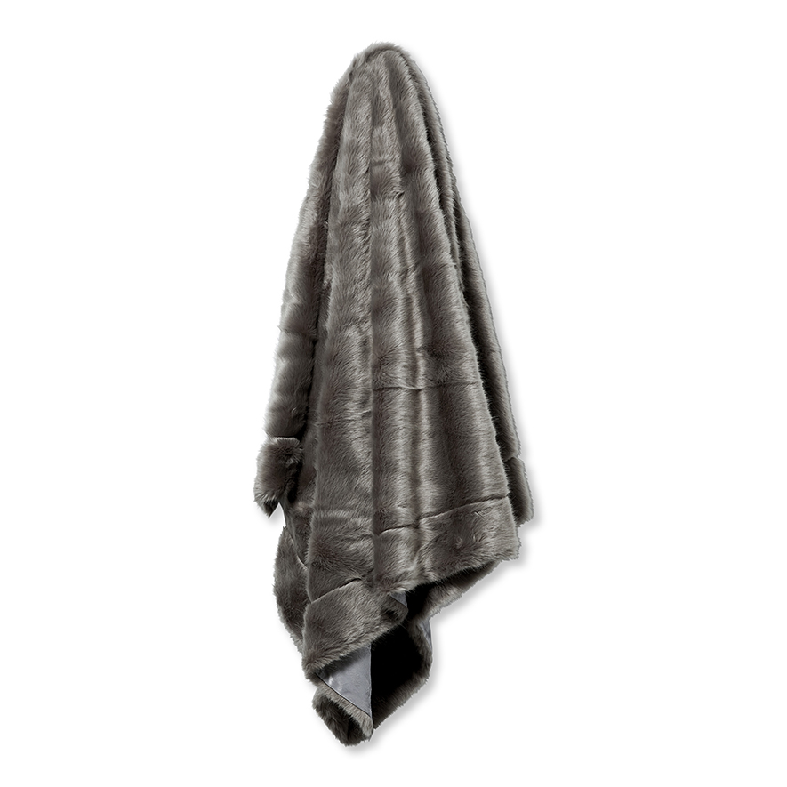 Himalayan Zinc Luxury Fur Throw Adairs