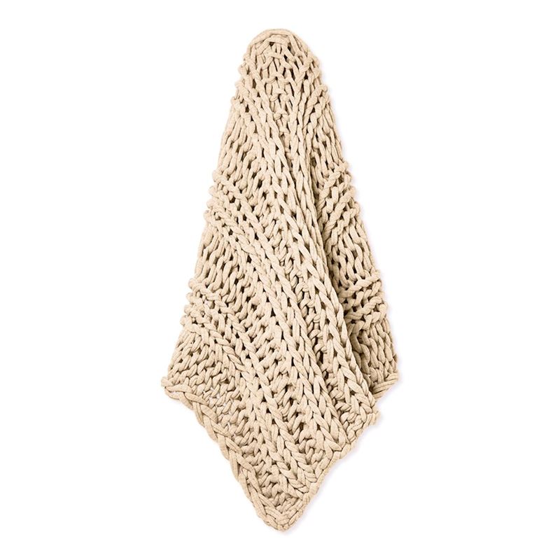Newport Natural Chunky Knit Throw