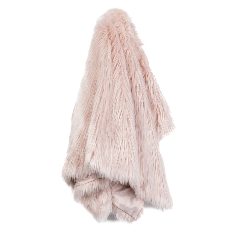 Alpine Dusty Pink Fur Throw