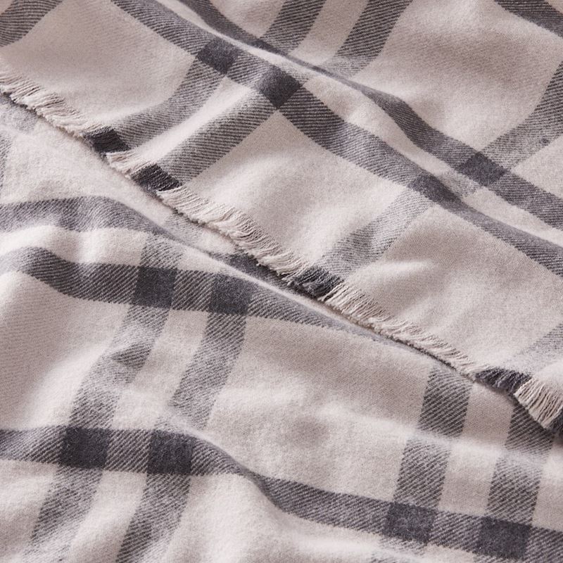 Australian Lambswool Natural & Grey Blanket
