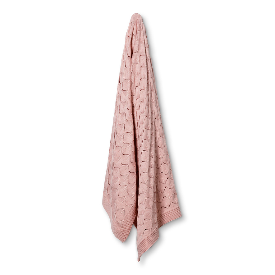 Toulouse Blush Knit Throw Adairs