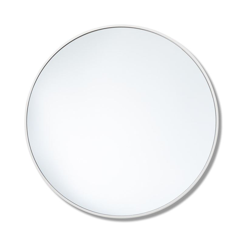 Horizon White Round Mirror