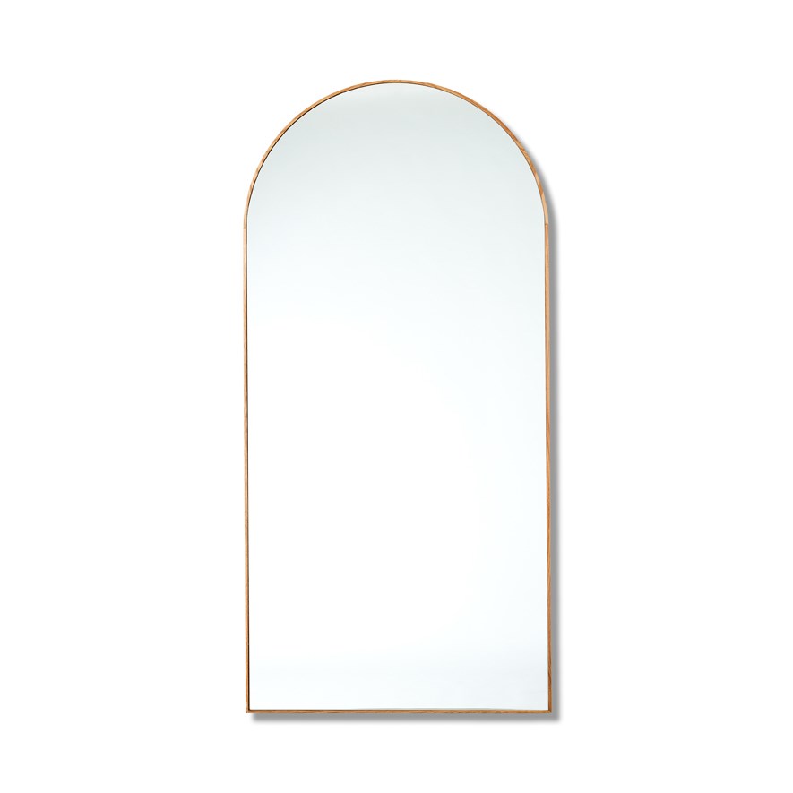 Horizon Oak Wall Leaning Arch Mirror | Adairs