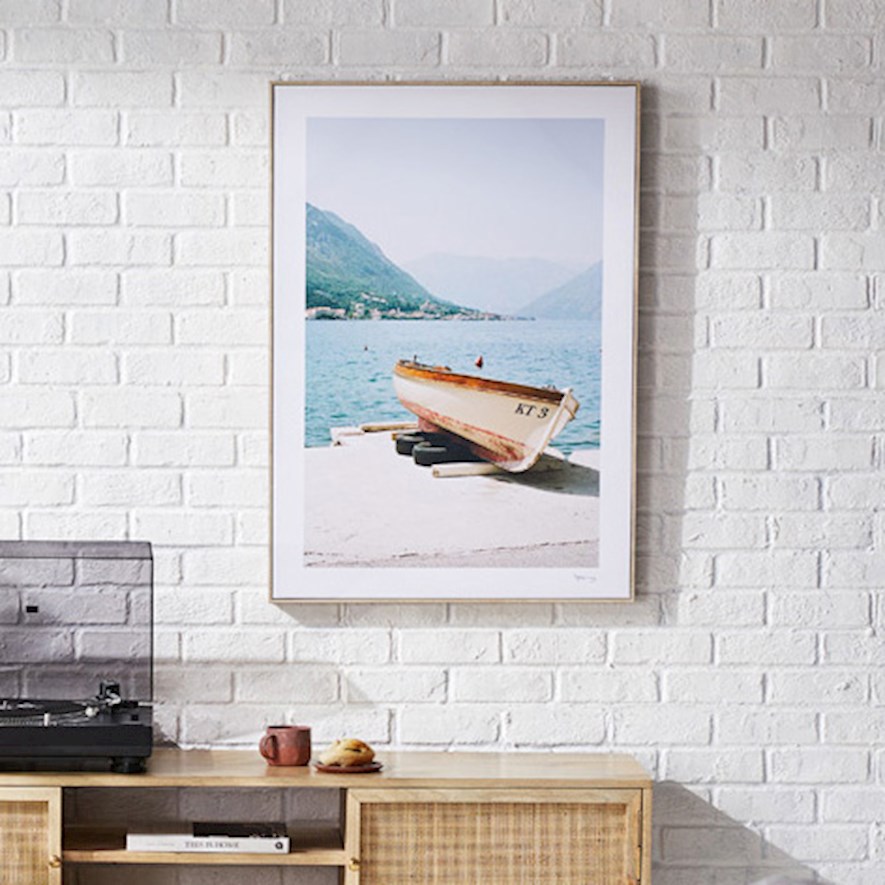 Benjamin Long Photography Montenegro Azure Boat By The Bay Wall Art Adairs