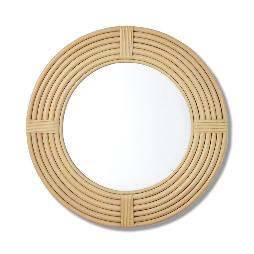 Natural Round Loop Rattan Mirror Adairs