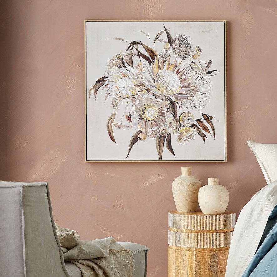 Native Arrangement Sand Blooms Canvas Adairs