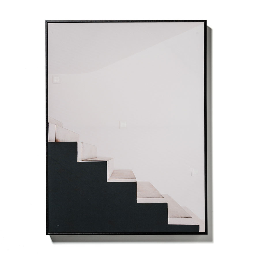 Home Republic Black Zig Zag Architecture Photographic Canvas