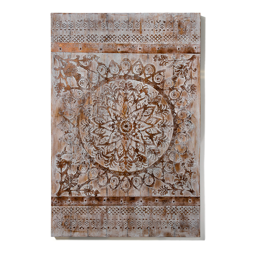 Home Republic Mandala Antiqued Door Artwork in Terracotta Adairs