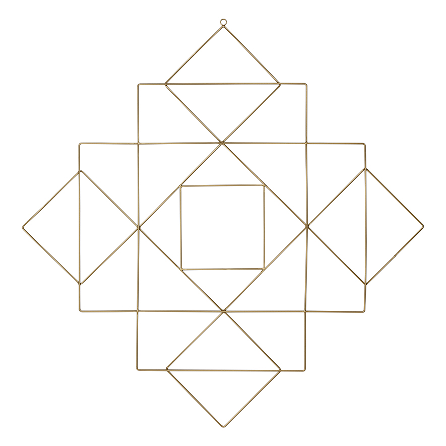 Mandala Sculpture Gold Diamond Adairs