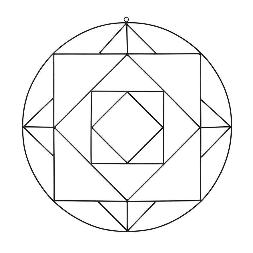 Mandala Sculpture Black Round Adairs