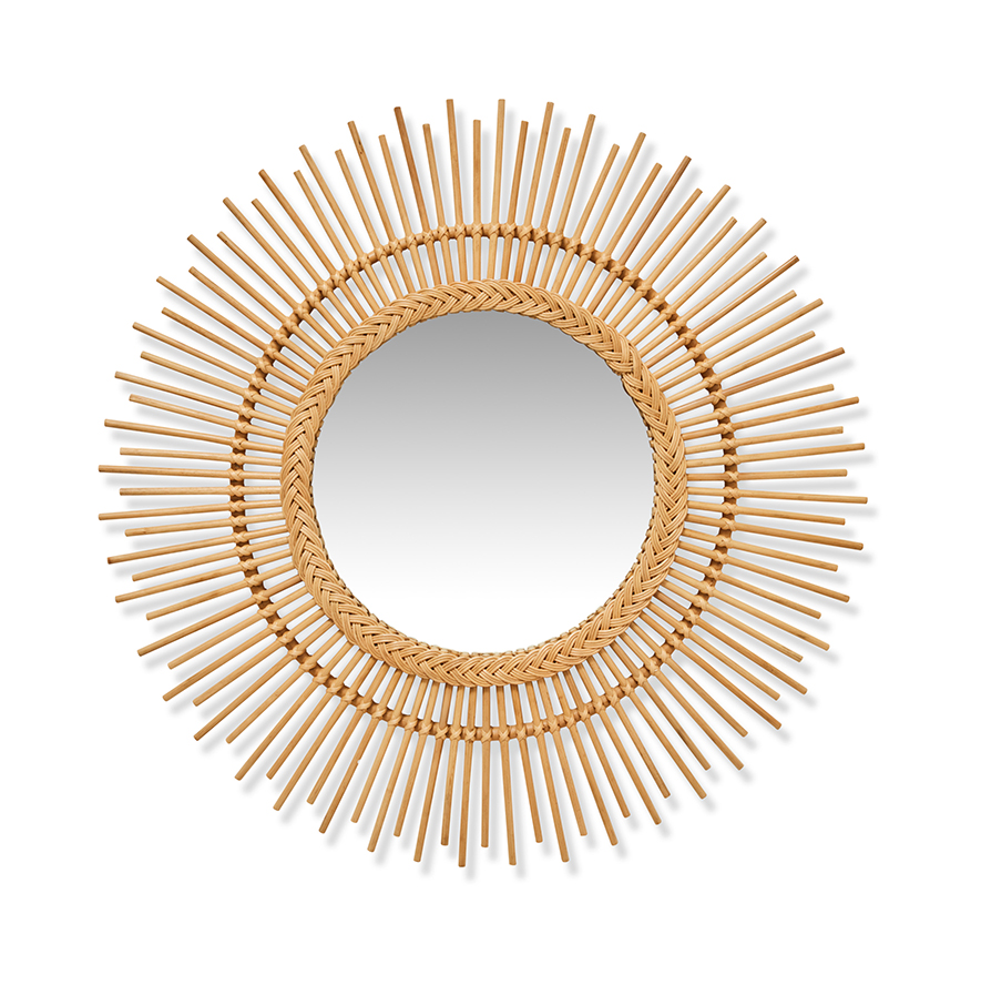 Home Republic Rattan Mirror Natural Starburst XL Adairs