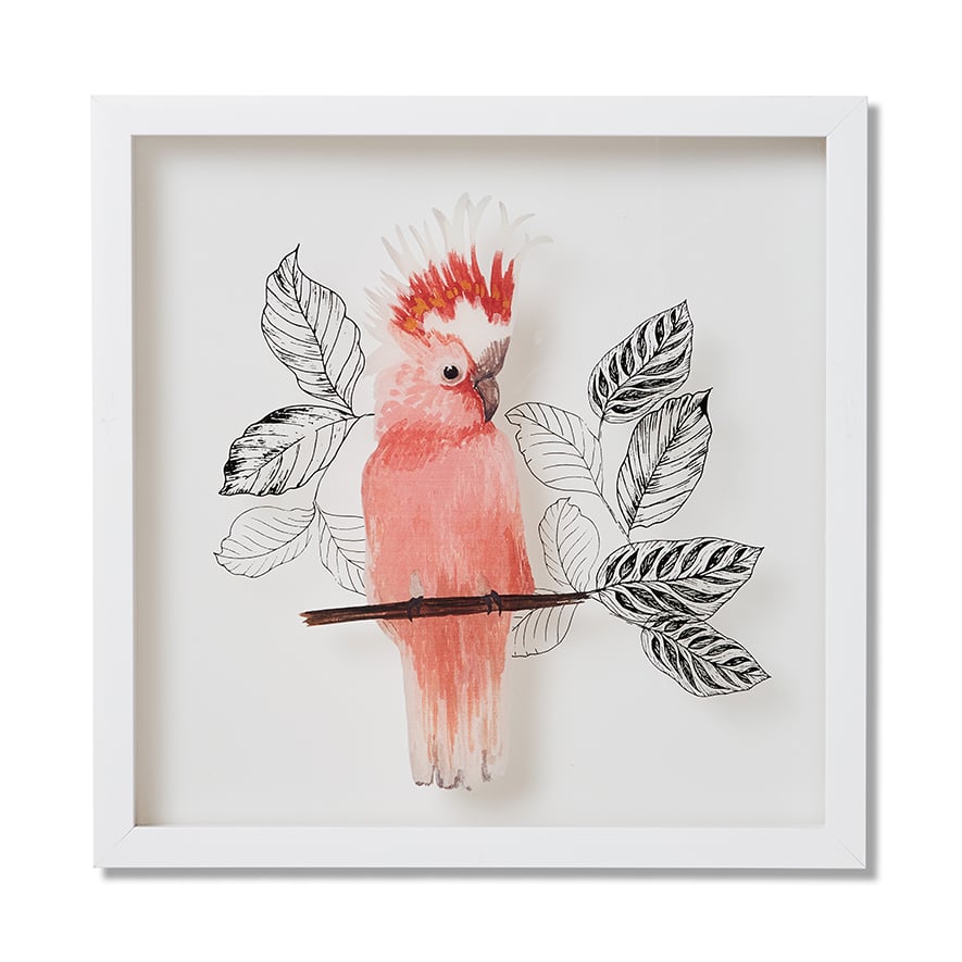 Birdsong Blush Cockatoo Wall Art Adairs