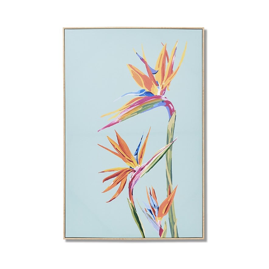 Home Republic Tropical Canvas Orange Bird of Paradise Wall Art Adairs