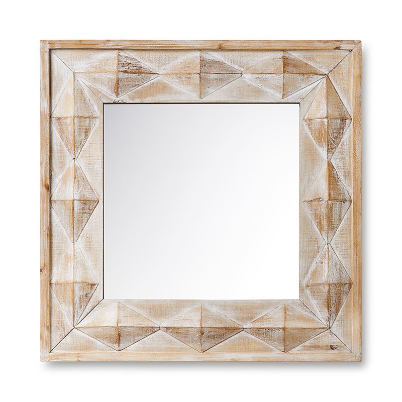 Mosman Square Whitewash Mirror