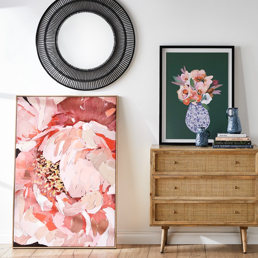 Kakadu Blush Bloom Wall Art Adairs