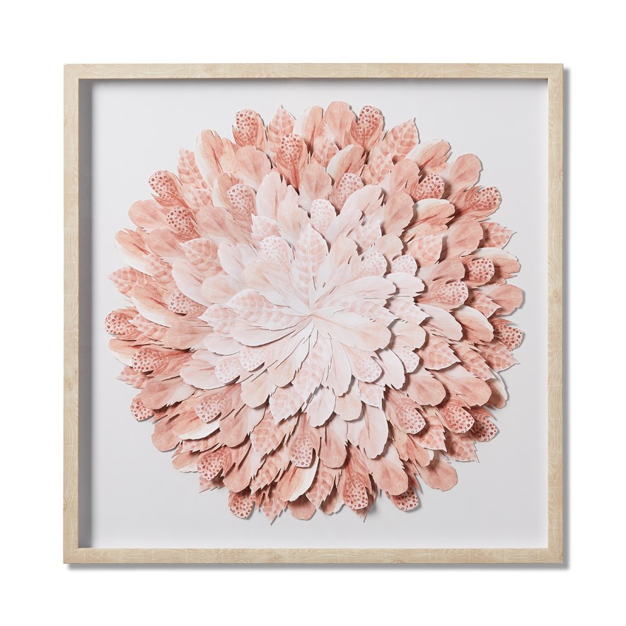 Feather Print Juju Rust Paper Cut Wall Art Adairs