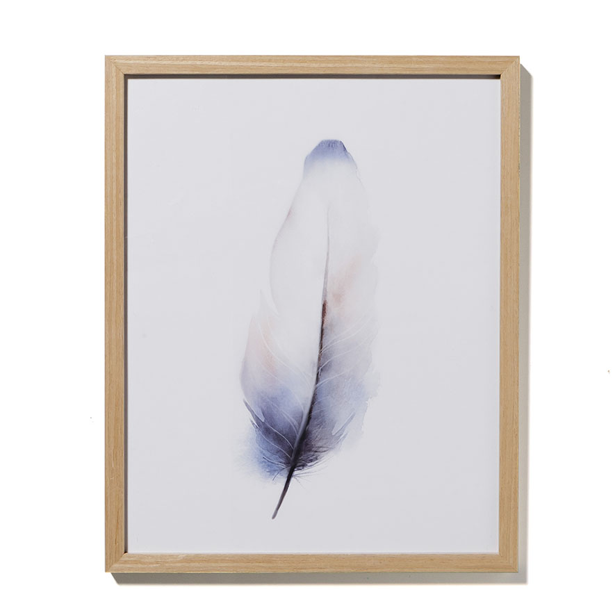 Mercer + Reid Blue Single Feather Watercolour Print Homewares