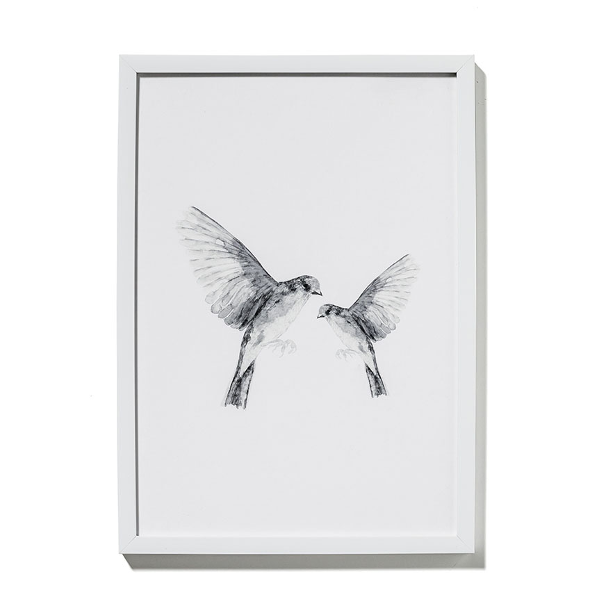 Mercer + Reid Framed Watercolour Print Hummingbird Homewares Wall