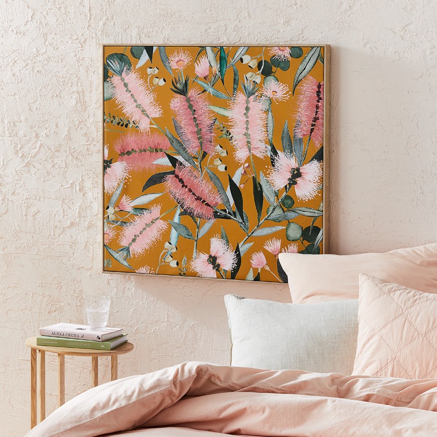 Mercer + Reid Australian Native Flora Mustard Bottle Brush Wall Art