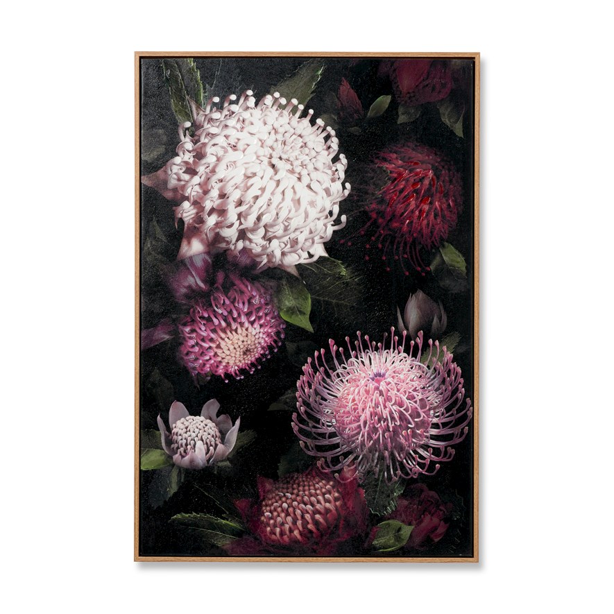 Mercer + Reid Protea Handpainted Banksia Bloom Canvas Wall Art