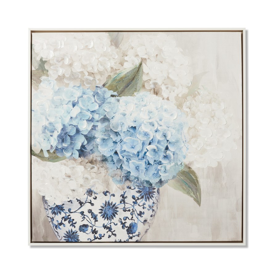 Botanica Blue Hydrangeas Wall Art Adairs