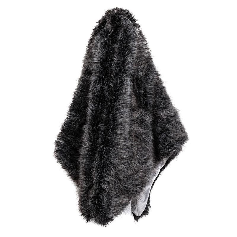 Montana Smokey Black Fur Throw