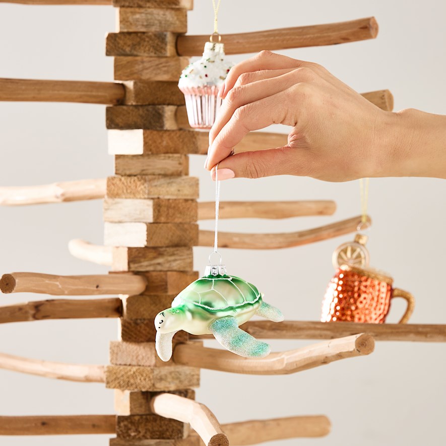 Vintage Green Turtle Glass Decoration Adairs