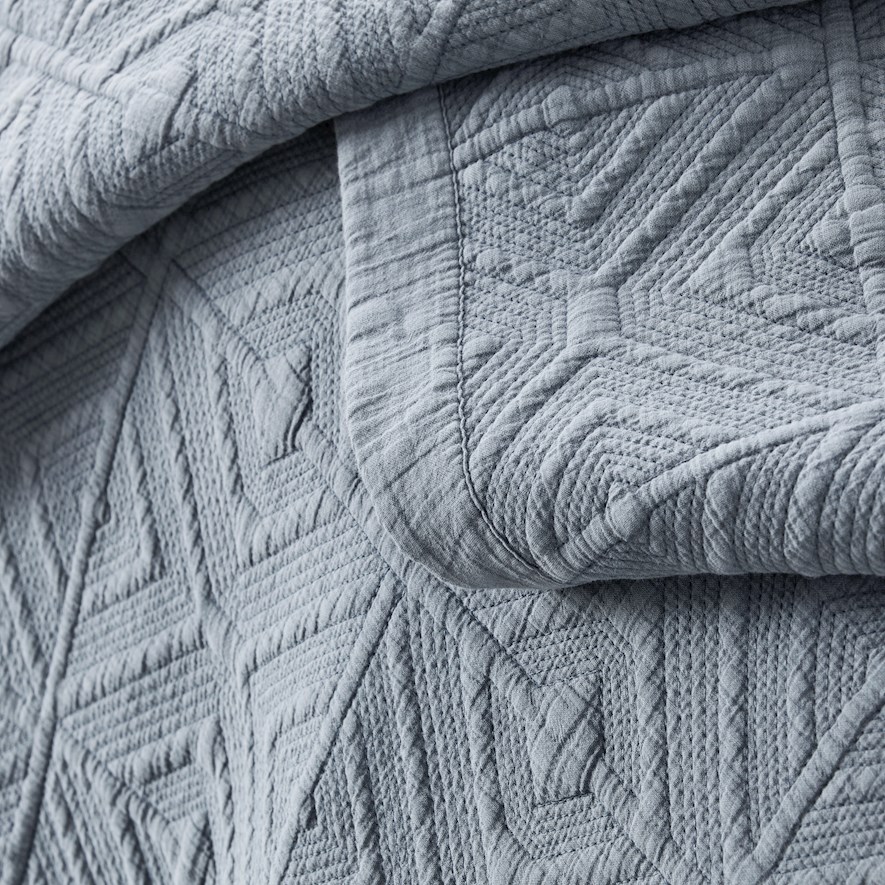 Stonewash Blue Blanket Homewares Adairs