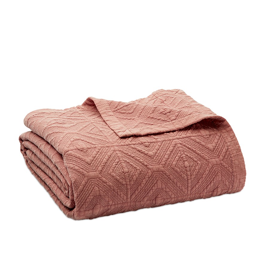 Stonewash Rose Blanket Adairs