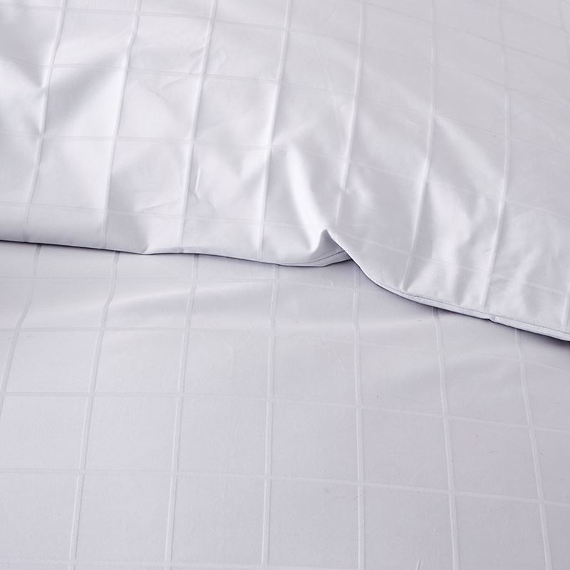 1000TC Gramercy Grid Grey Dawn Quilt Cover Separates
