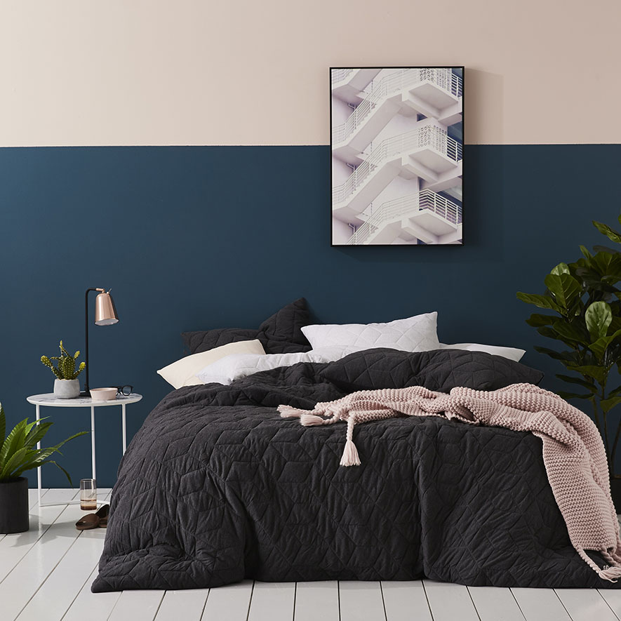 Home Republic Empire Jersey Quilt Cover Black Marle Adairs