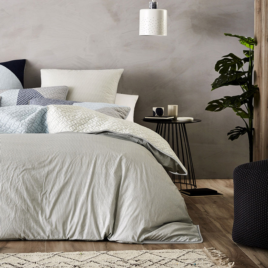 Home Republic Phoenix Quilted Quilt Cover Sky Adairs